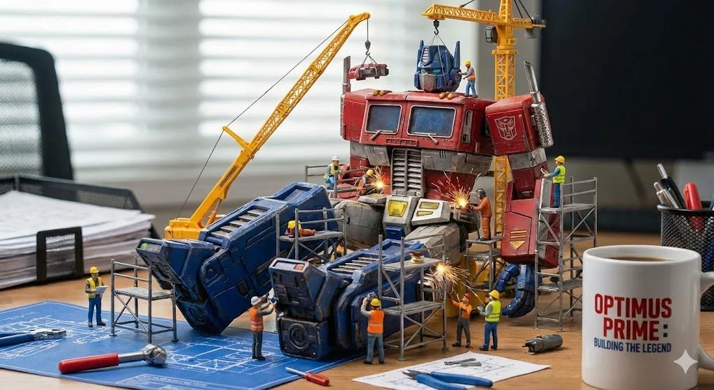 Visual Impact: Hyper-realistic Creative Film of a Mini Construction Team Building Products