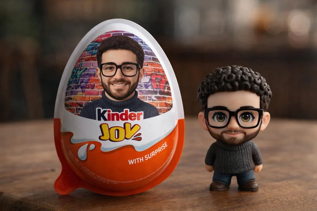 Сверхреалистичные Kinder Surprise с кастомизированными мини-фигурками в стиле квадратных персонажей