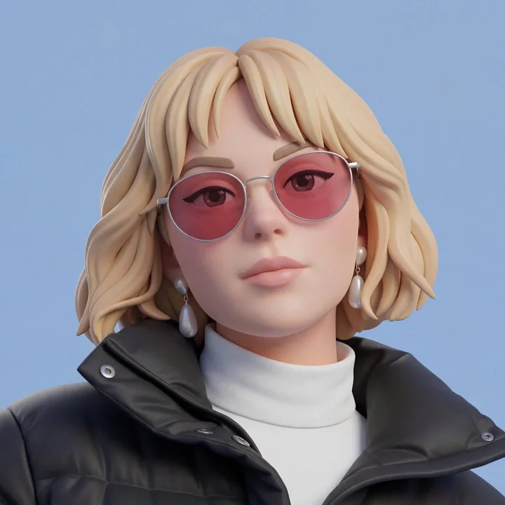 Modèle en 3D personnalisé de figurine en style Pixar