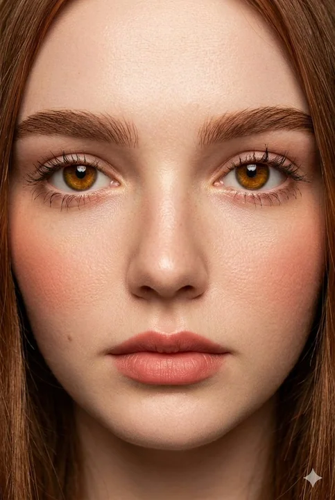 Extreme Fashion Makeup Close-up of a Honey-eyed Girl