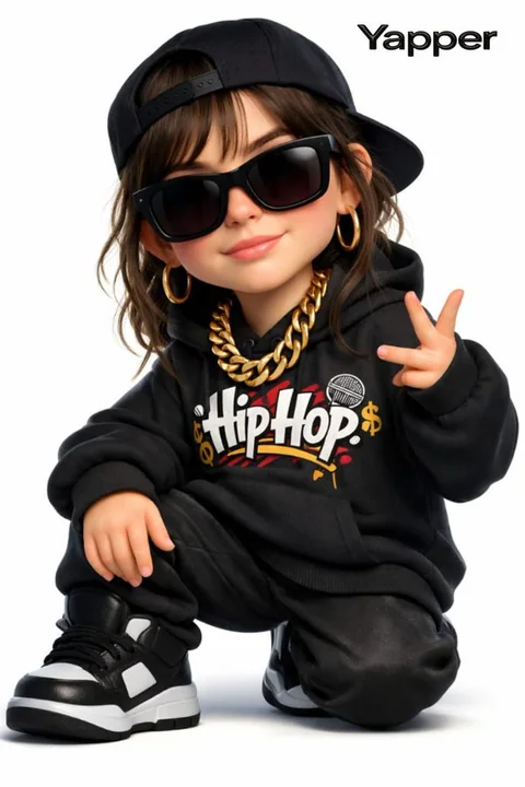 Conception d'un personnage 3D de fille cool au style hip-hop inspiré de Pixar