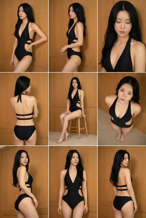 九宫格同角色多角度随机姿态设定