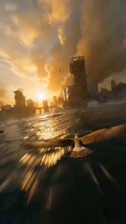 Apocalypse Ruins Eagle Speed Escape First Person View