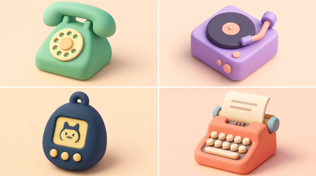 3D cute pastel clay icon