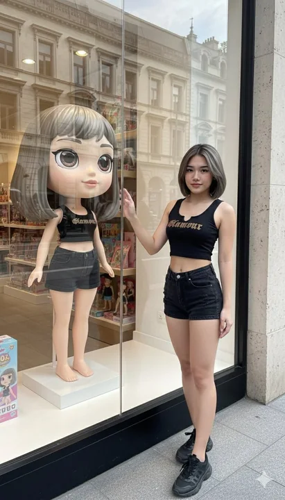 A small animated version of myself appeared in the window display.
