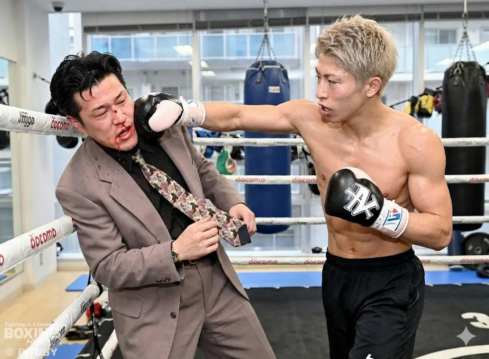 拳击擂台燃情瞬间男人重拳痛击对手画面