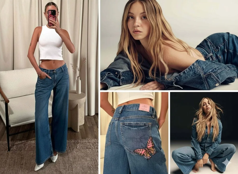 Sydney Sweeney 演绎复古 Y2K 美式牛仔大片