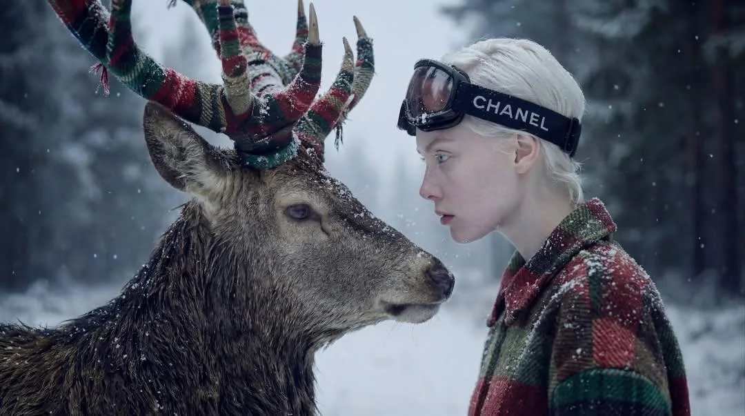 Hyper-realistic 8K surrealism winter fantasy portrait