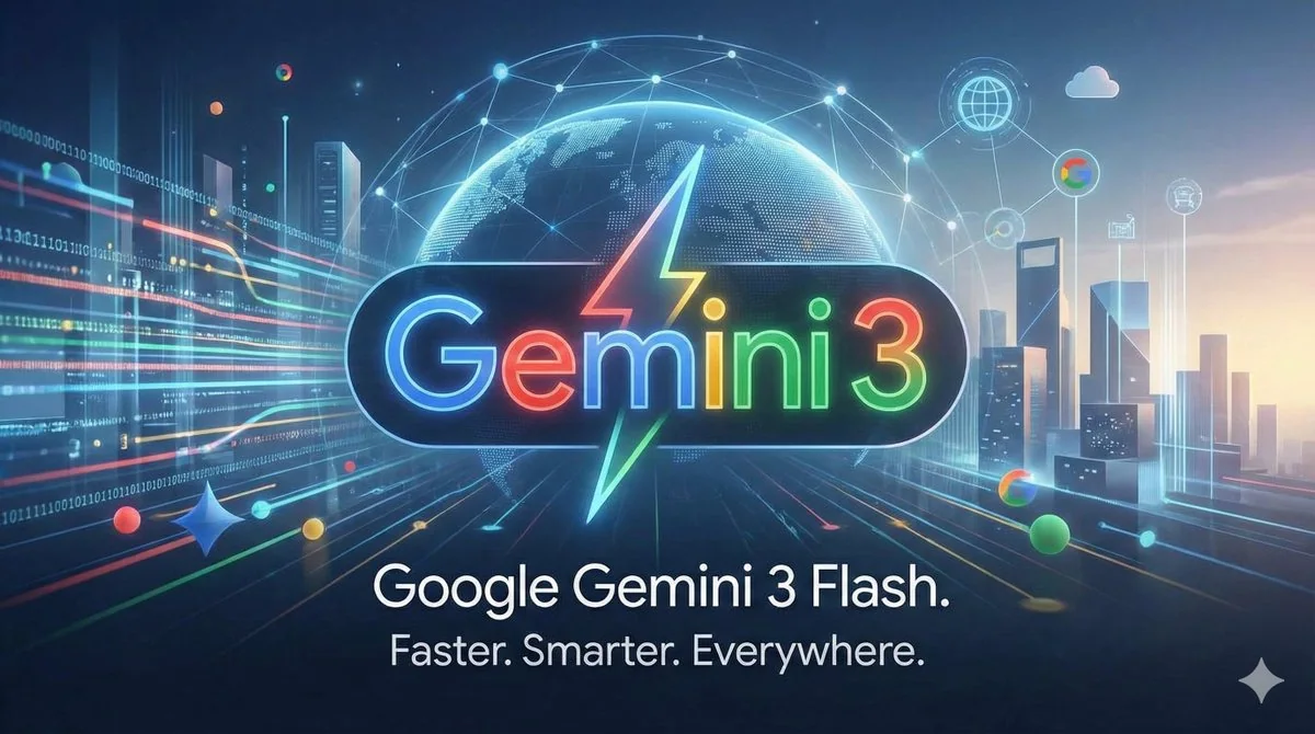 Рекламный рисунок Gemini 3 Flash