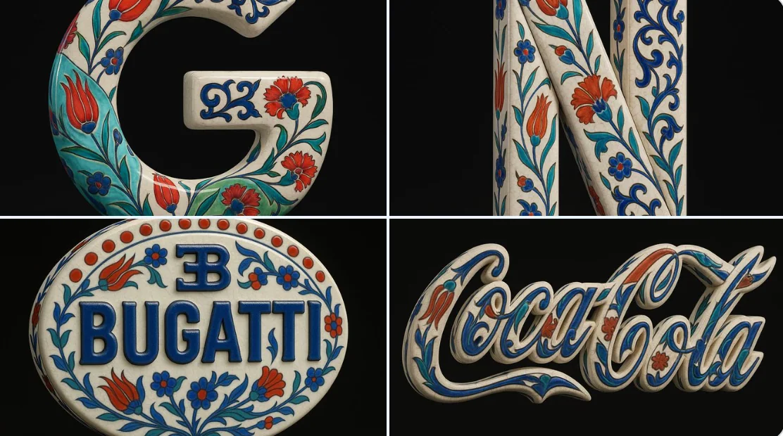 Blue and white porcelain style