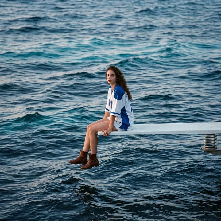 The album cover of Solitary Shadow on the Blue Sea at Blue Hour