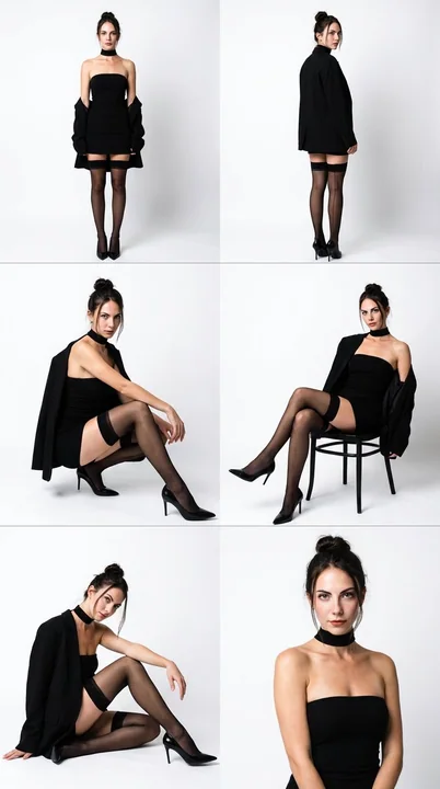 Collage de photos d'un atelier de haute couture