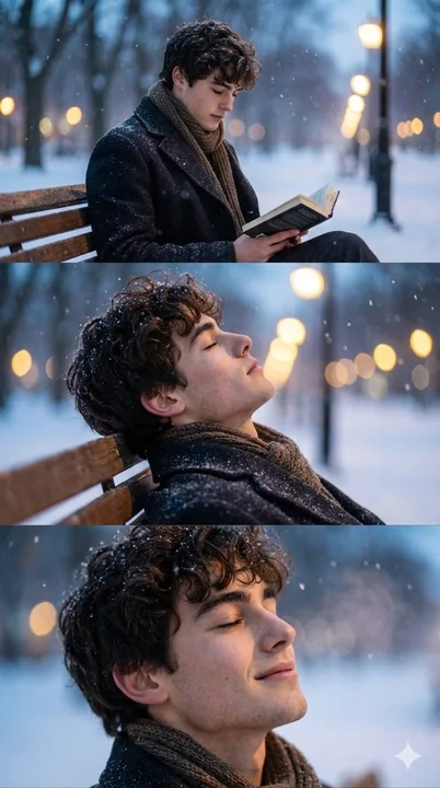 Portrait cinématographique émouvant d’une lecture silencieuse dans la neige à l’heure bleue d’une nuit d’hiver